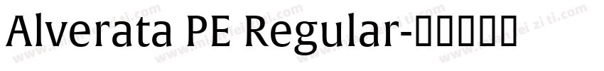 Alverata PE Regular字体转换